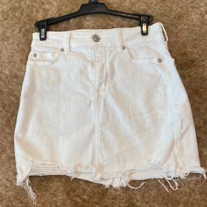 american eagle blue jean skirt